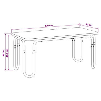 Coffee Table Artisan Oak 100 x 50 x 45 cm Engineered Wood
