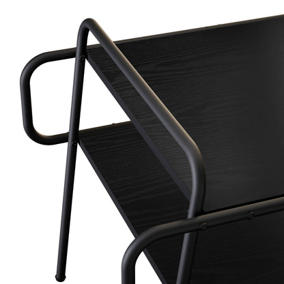 Coffee Table Black Oak 40 x 40 x 51 cm Engineered Wood