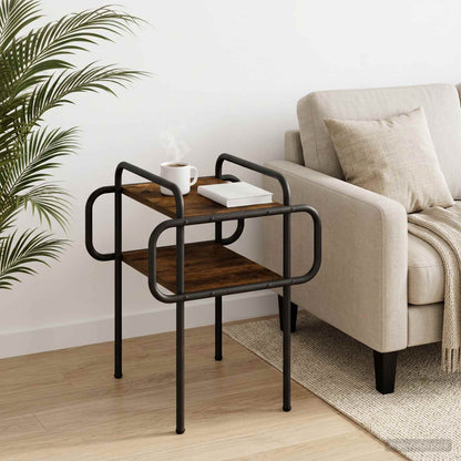 Coffee Table Smoked Oak 40 x 40 x 51 cm Engineered Wood