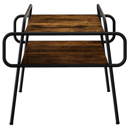 Coffee Table Smoked Oak 50 x 50 x 51 cm Engineered Wood