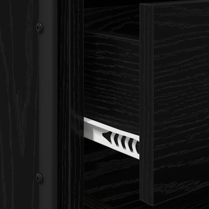 Bedside Cabinet Black Oak 40 x 36.5 x 50 cm Engineered Wood
