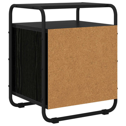 Bedside Cabinet Black Oak 40 x 36.5 x 50 cm Engineered Wood