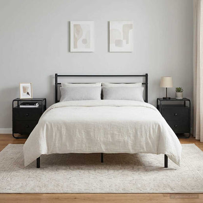 Bedside Cabinet 2 pcs Black Oak 40 x 36.5 x 50 cm
