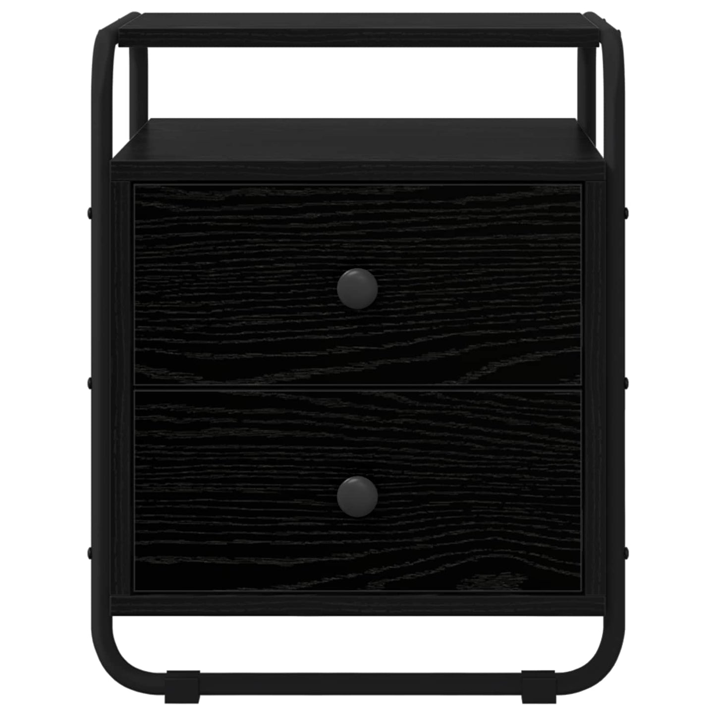 Bedside Cabinet 2 pcs Black Oak 40 x 36.5 x 50 cm