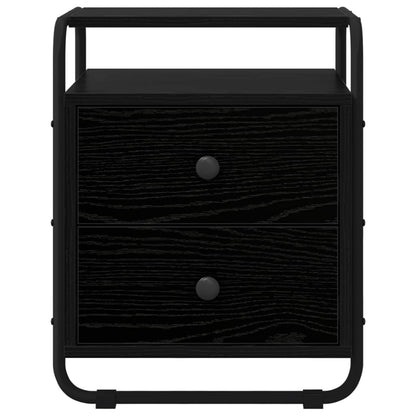 Bedside Cabinet 2 pcs Black Oak 40 x 36.5 x 50 cm