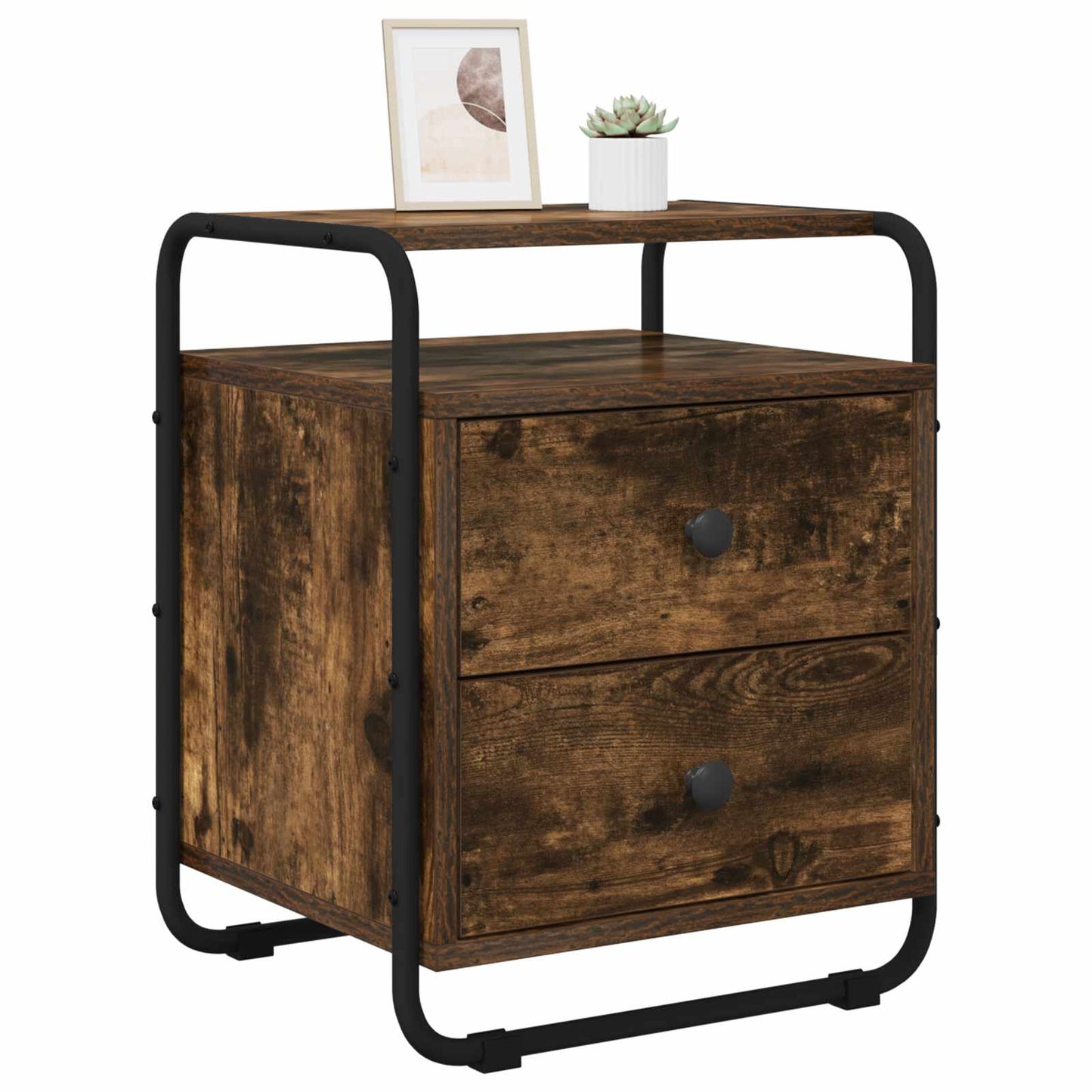 Bedside Cabinet 2 pcs Smoked Oak 40 x 36.5 x 50 cm