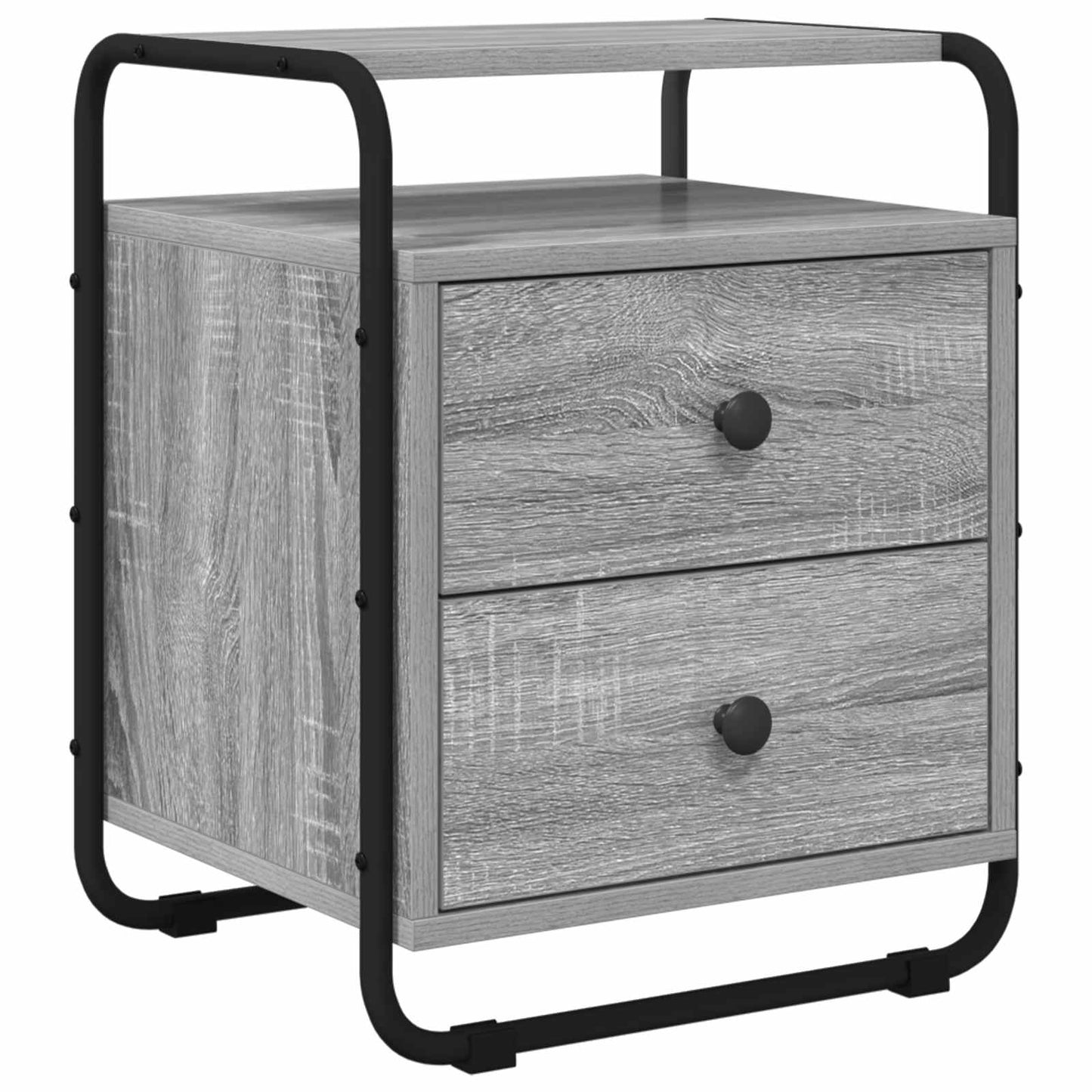 Bedside Cabinet 2 pcs Grey Sonoma 40 x 36.5 x 50 cm