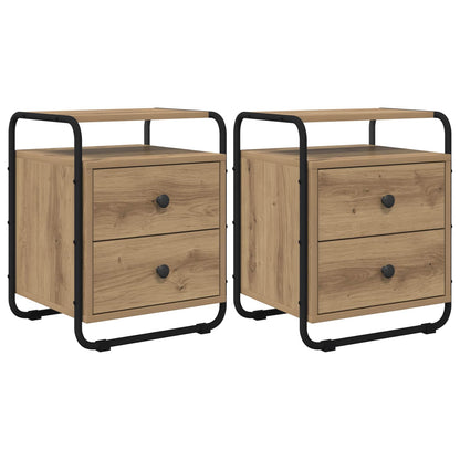 Bedside Cabinet 2 pcs Artisan Oak 40 x 36.5 x 50 cm