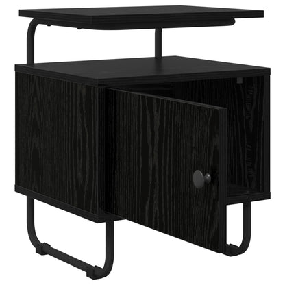 Bedside Cabinet Black Oak 40 x 36.5 x 50 cm Engineered Wood
