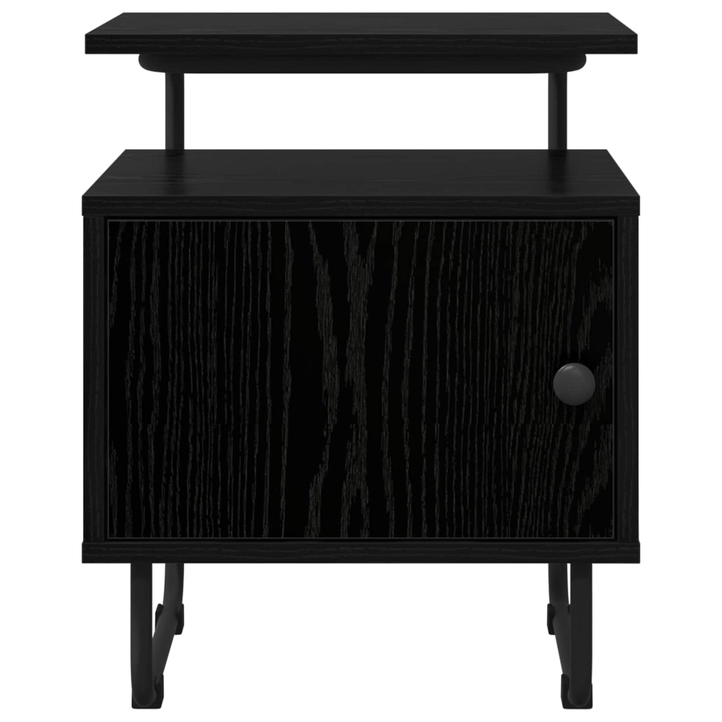 Bedside Cabinet Black Oak 40 x 36.5 x 50 cm Engineered Wood