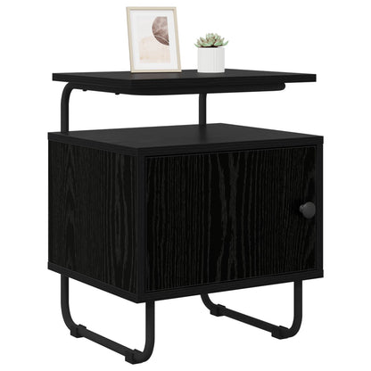 Bedside Cabinet Black Oak 40 x 36.5 x 50 cm Engineered Wood