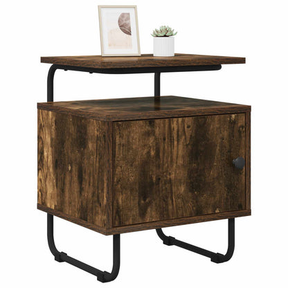 Bedside Cabinet Smoked Oak 40 x 36.5 x 50 cm Engineered Wood