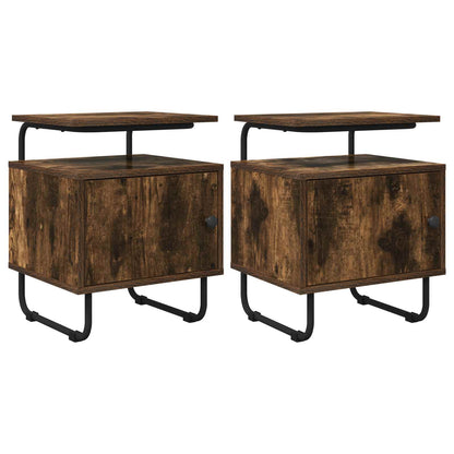Bedside Cabinet 2 pcs Smoked Oak 40 x 36.5 x 50 cm