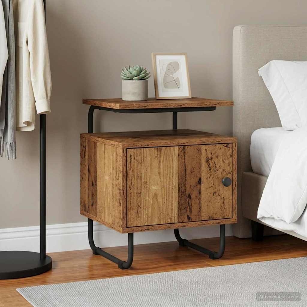 Bedside Cabinet Old Wood 40 x 36.5 x 50 cm Engineered Wood