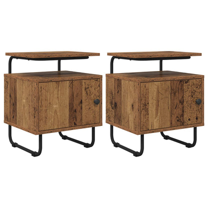 Bedside Cabinet 2 pcs Old Wood 40 x 36.5 x 50 cm