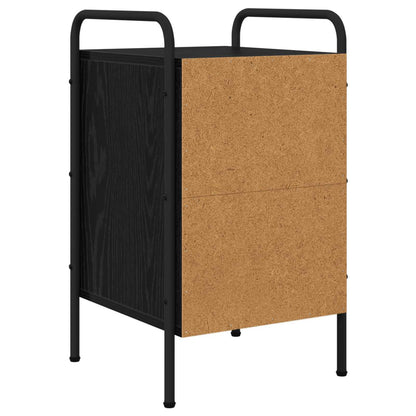 Bedside Cabinet Black Oak 35 x 36.5 x 61 cm Engineered Wood