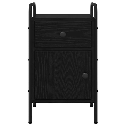 Bedside Cabinet Black Oak 35 x 36.5 x 61 cm Engineered Wood