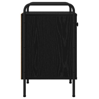 Bedside Cabinet Black Oak 35 x 36.5 x 61 cm Engineered Wood