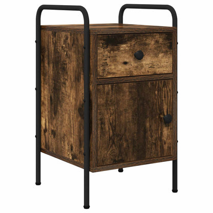 Bedside Cabinet Smoked Oak 35 x 36.5 x 61 cm Engineered Wood