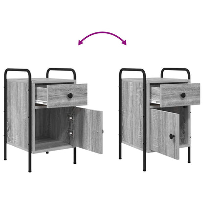 Bedside Cabinet Grey Sonoma 35 x 36.5 x 61 cm Engineered Wood