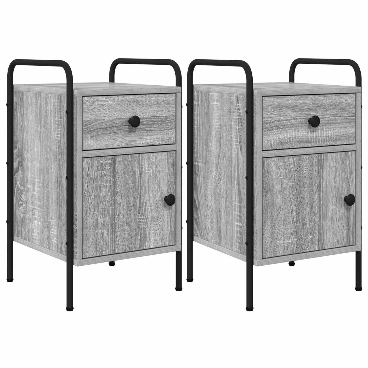 Bedside Cabinet 2 pcs Grey Sonoma 35 x 36.5 x 61 cm