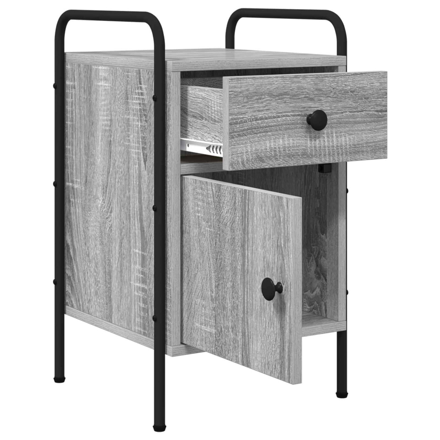 Bedside Cabinet 2 pcs Grey Sonoma 35 x 36.5 x 61 cm