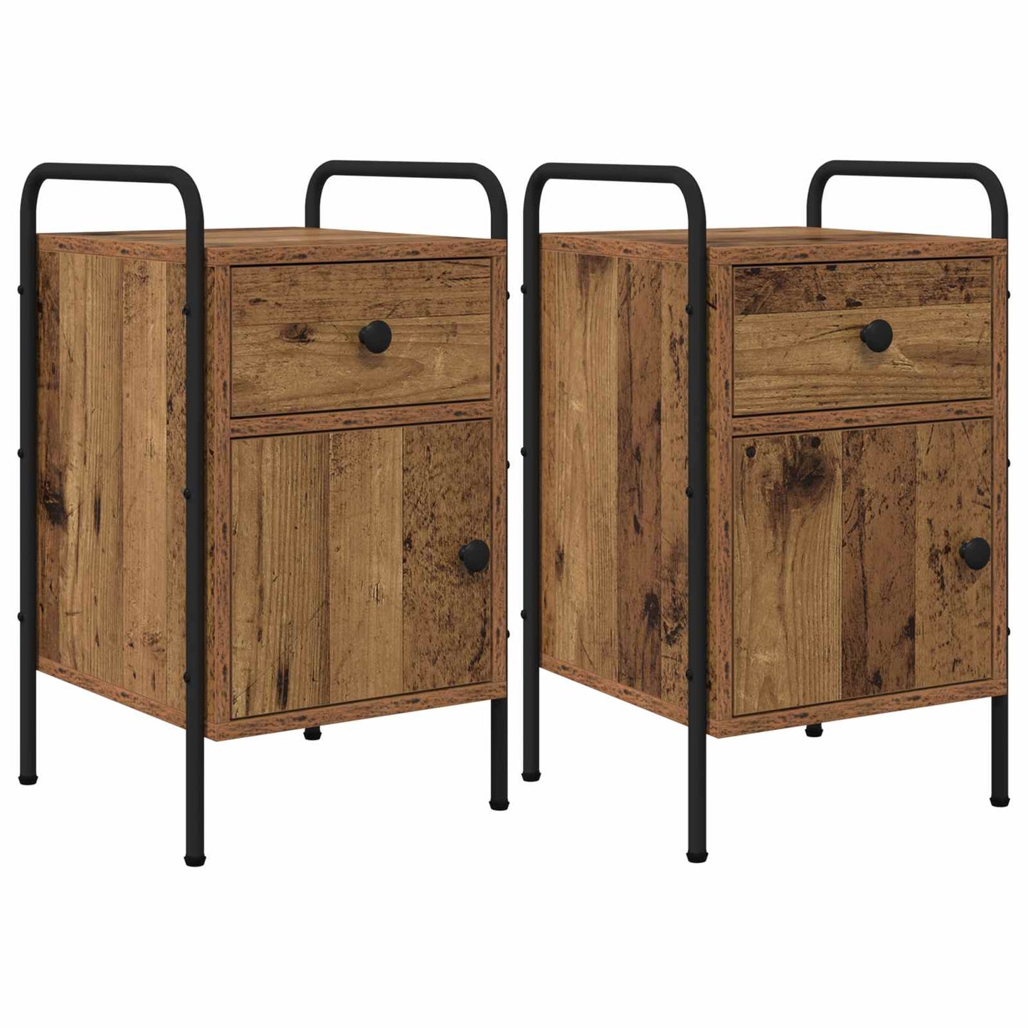 Bedside Cabinet 2 pcs Old Wood 35 x 36.5 x 61 cm
