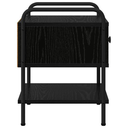 Bedside Cabinet Black Oak 35 x 36.5 x 47 cm Engineered Wood