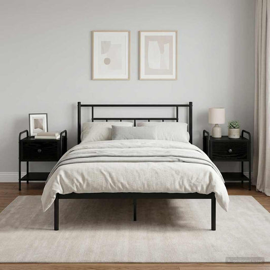 Bedside Cabinet 2 pcs Black Oak 35 x 36.5 x 47 cm