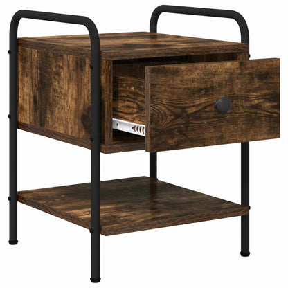 Bedside Cabinet Smoked Oak 35 x 36.5 x 47 cm Engineered Wood