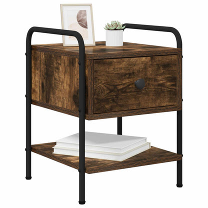 Bedside Cabinet Smoked Oak 35 x 36.5 x 47 cm Engineered Wood