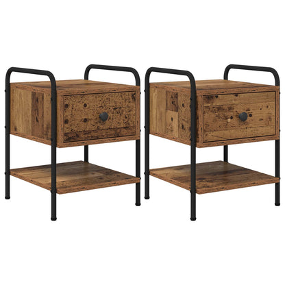 Bedside Cabinet 2 pcs Old Wood 35 x 36.5 x 47 cm
