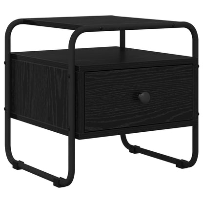 Bedside Cabinet Black Oak 40 x 39.5 x 40 cm Engineered Wood