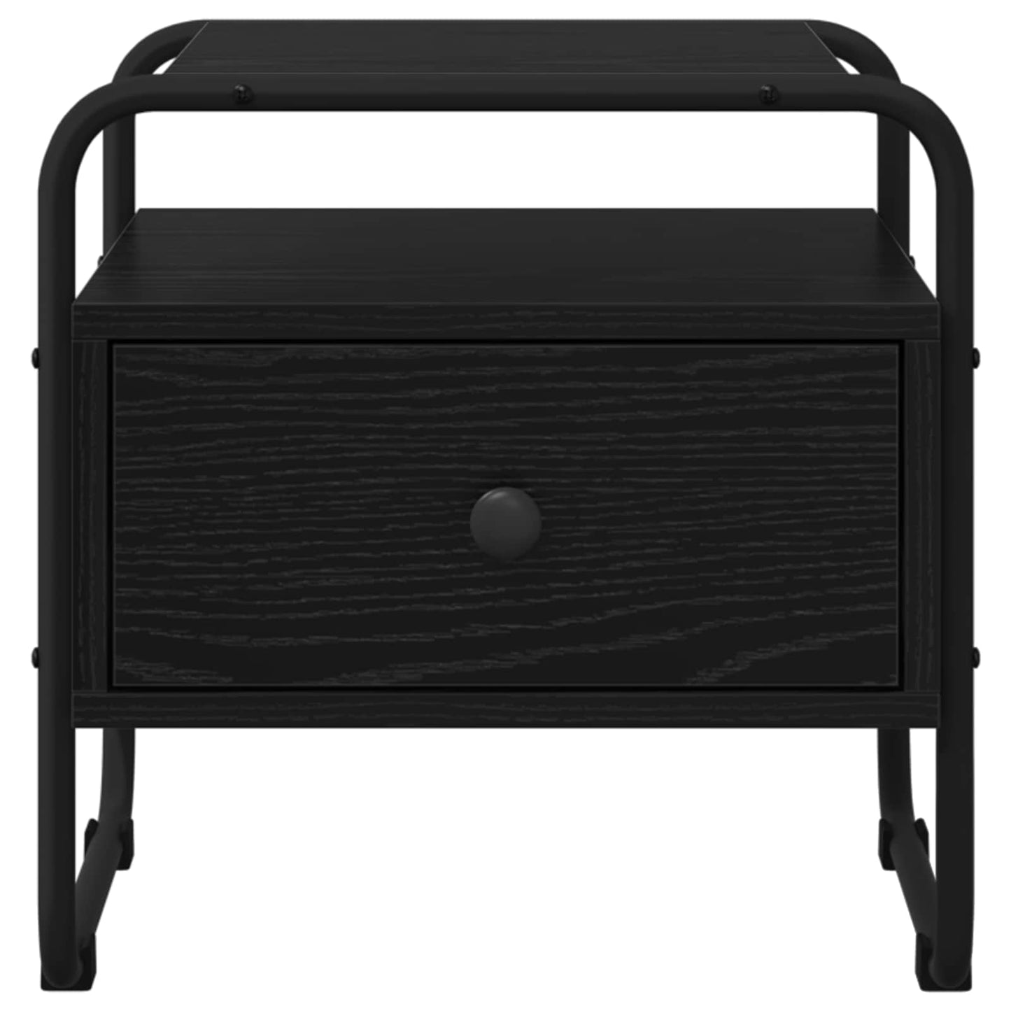 Bedside Cabinet Black Oak 40 x 39.5 x 40 cm Engineered Wood