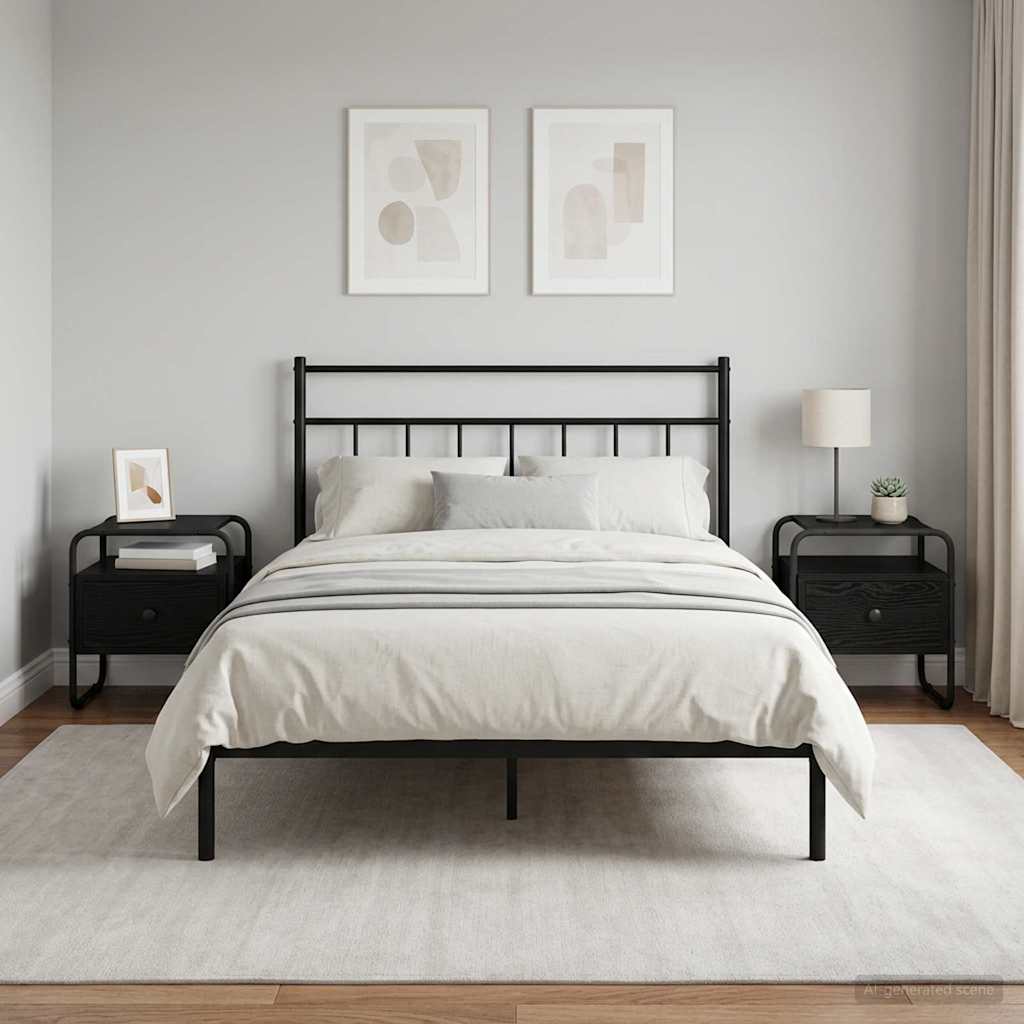 Bedside Cabinet 2 pcs Black Oak 40 x 39.5 x 40 cm