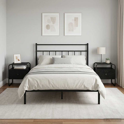 Bedside Cabinet 2 pcs Black Oak 40 x 39.5 x 40 cm