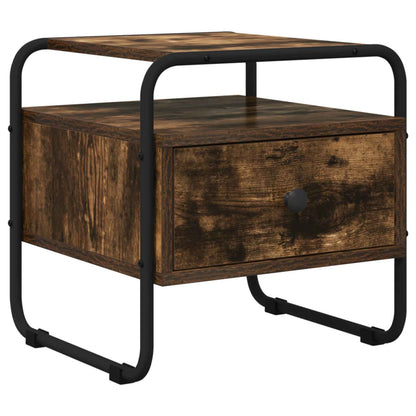 Bedside Cabinet Smoked Oak 40 x 39.5 x 40 cm Engineered Wood