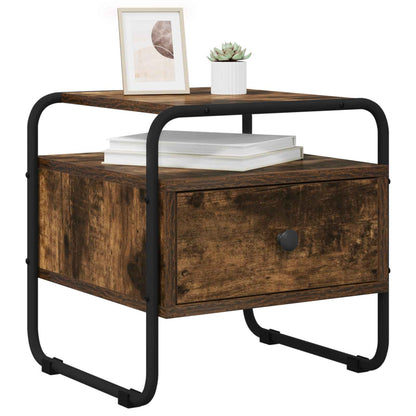 Bedside Cabinet Smoked Oak 40 x 39.5 x 40 cm Engineered Wood