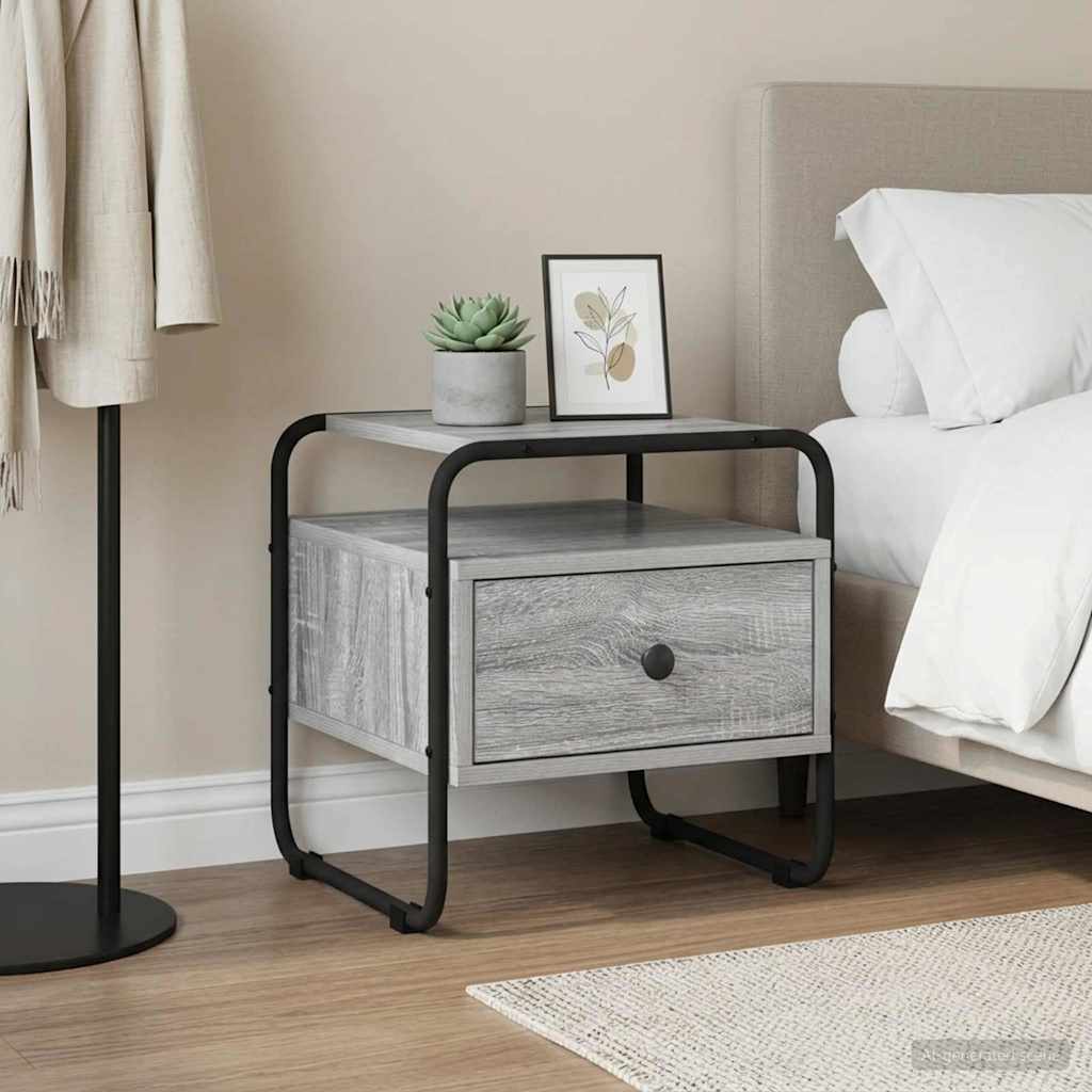 Bedside Cabinet Grey Sonoma 40 x 39.5 x 40 cm Engineered Wood