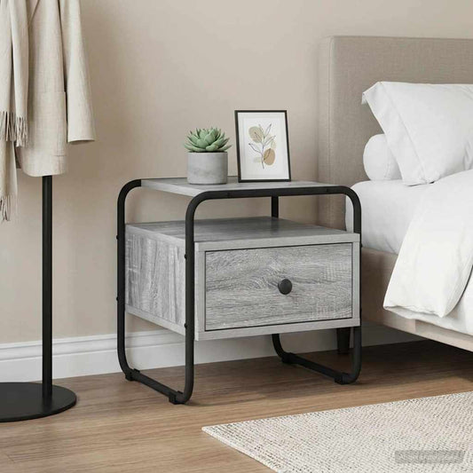 Bedside Cabinet Grey Sonoma 40 x 39.5 x 40 cm Engineered Wood
