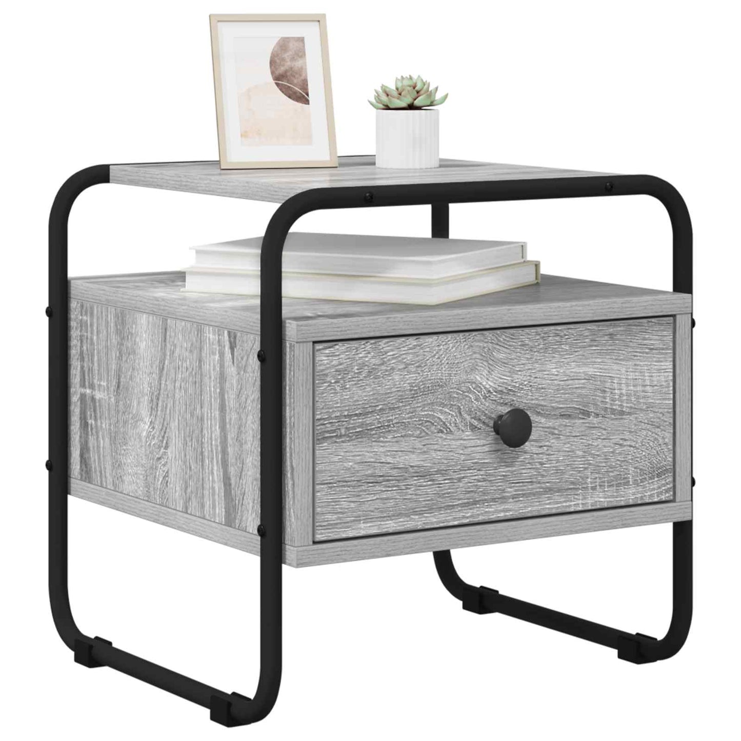 Bedside Cabinet 2 pcs Grey Sonoma 40 x 39.5 x 40 cm