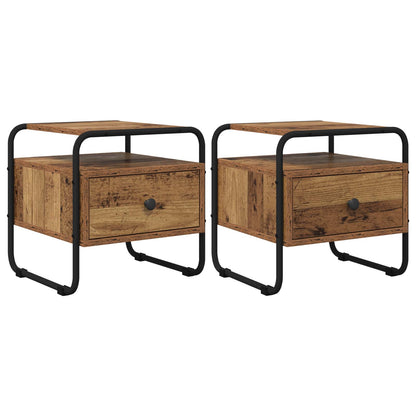 Bedside Cabinet 2 pcs Old Wood 40 x 39.5 x 40 cm