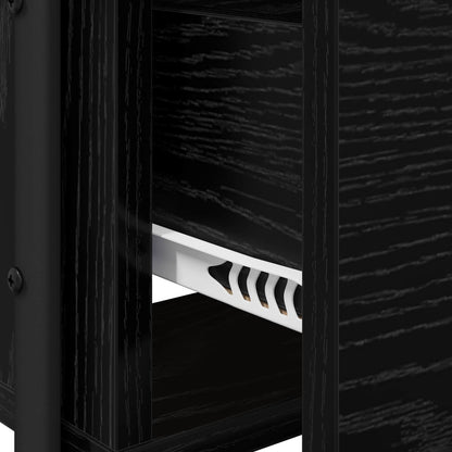 Dressing Table Black Oak 100 x 36.5 x 136 cm Engineered Wood