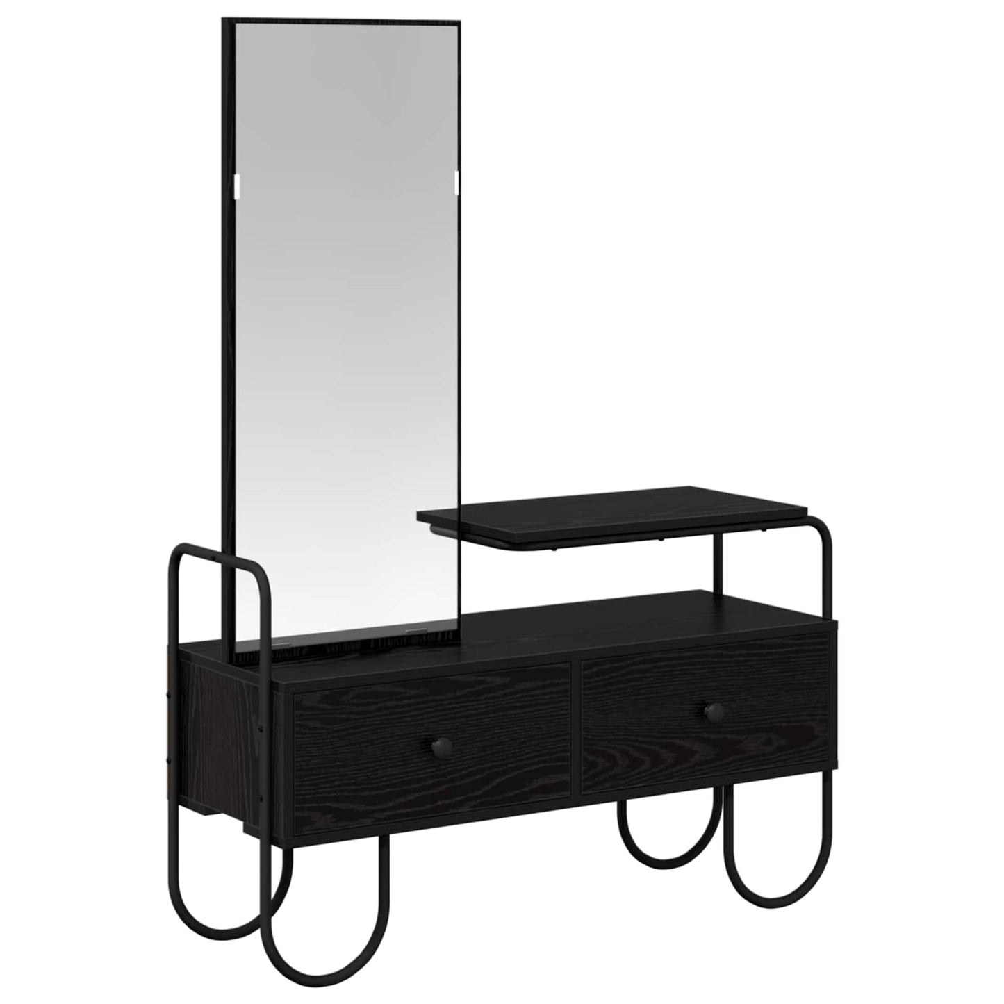 Dressing Table Black Oak 100 x 36.5 x 136 cm Engineered Wood