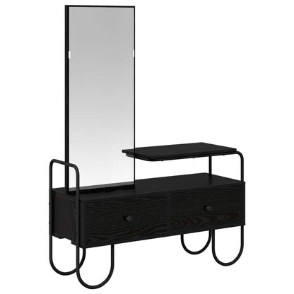 Dressing Table Black Oak 100 x 36.5 x 136 cm Engineered Wood