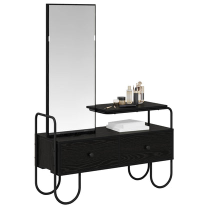 Dressing Table Black Oak 100 x 36.5 x 136 cm Engineered Wood