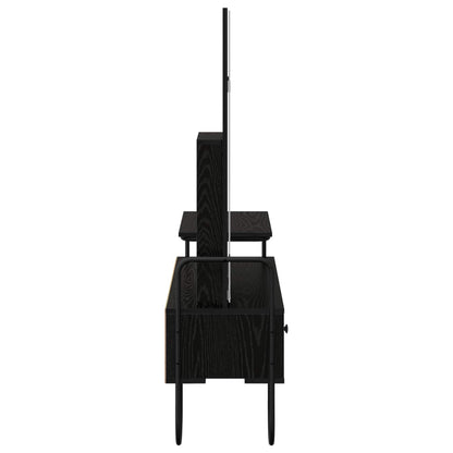 Dressing Table Black Oak 100 x 36.5 x 136 cm Engineered Wood