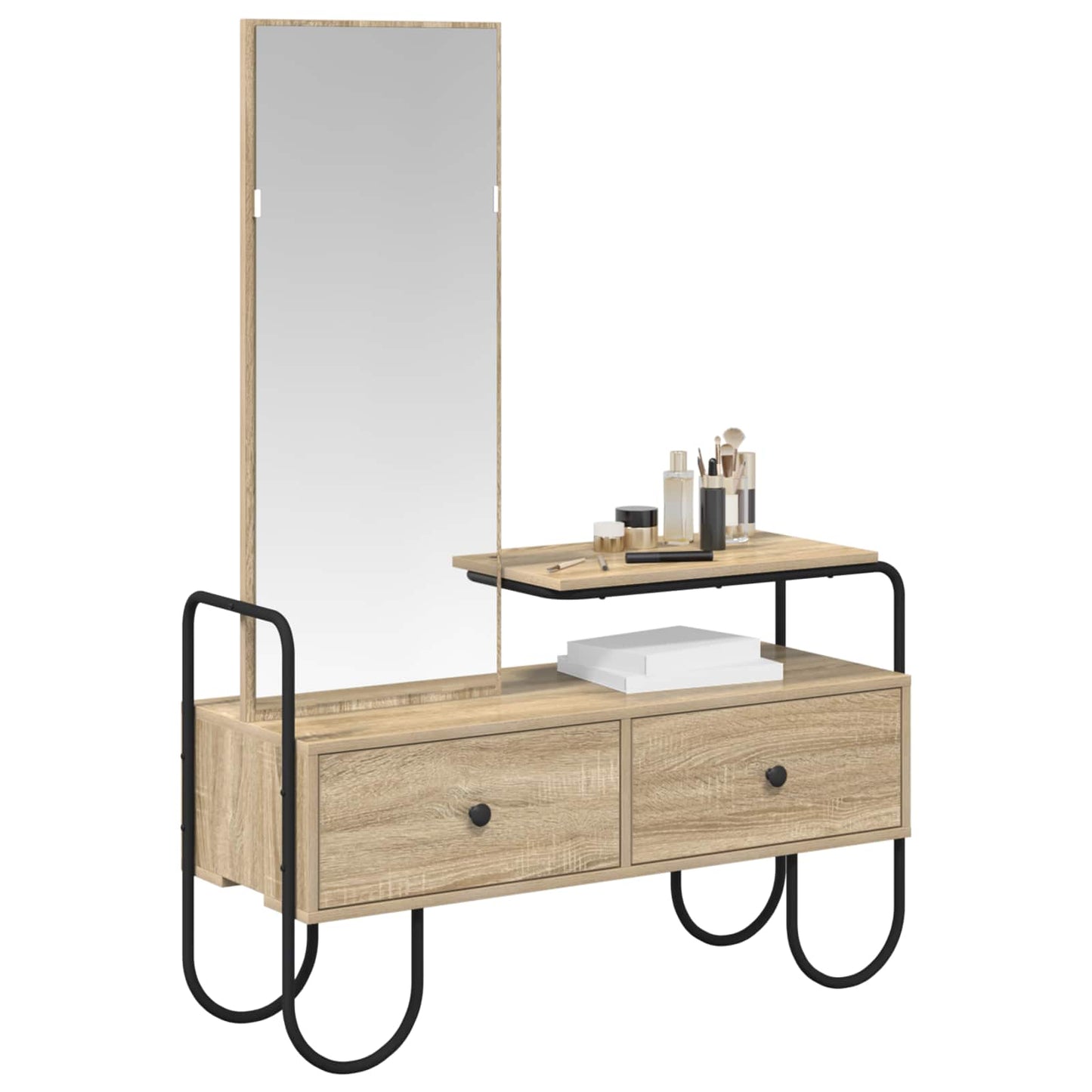 Dressing Table Sonoma Oak 100 x 36.5 x 136 cm Engineered Wood