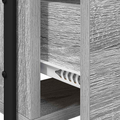 Dressing Table Grey Sonoma 100 x 36.5 x 136 cm Engineered Wood