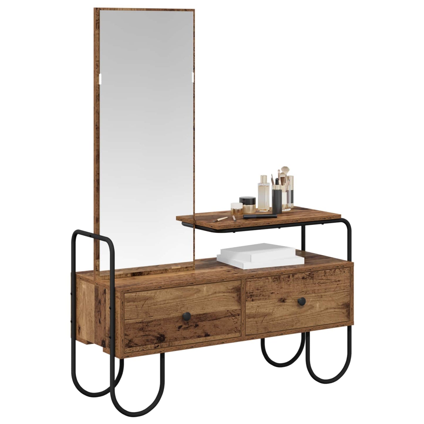 Dressing Table Old Wood 100 x 36.5 x 136 cm Engineered Wood